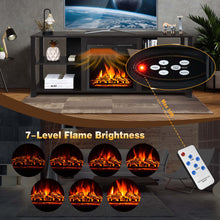 Load image into Gallery viewer, Gymax 59'' Fireplace TV Stand Entertainment Center w/ 18'' 1500W Electric Fireplace