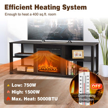 Load image into Gallery viewer, Gymax 59'' Fireplace TV Stand Entertainment Center w/ 18'' 1500W Electric Fireplace