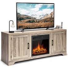 Load image into Gallery viewer, Gymax 58'' Fireplace TV Stand Storage Cabinet Console w/ 18'' 1500W Electric Fireplace