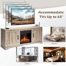 Load image into Gallery viewer, Gymax 58'' Fireplace TV Stand Storage Cabinet Console w/ 18'' 1500W Electric Fireplace