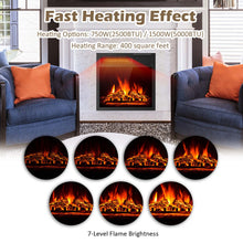 Load image into Gallery viewer, Gymax 58'' Fireplace TV Stand Storage Cabinet Console w/ 18'' 1500W Electric Fireplace