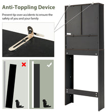 Load image into Gallery viewer, Gymax Over the Toilet Storage Rack 2-Door Bathroom Space Saver Adjustable Shelf Brown
