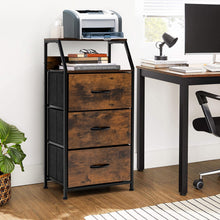 Load image into Gallery viewer, Gymax 3 Drawer Dresser w/ Wood Top Sturdy Steel Frame Storage Organizer Dresser