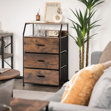 Load image into Gallery viewer, Gymax 2PCS 3 Drawer Dresser w/Top Shelf Storage Tower Cabinet for Bedroom Hallway Nursery