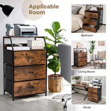 Load image into Gallery viewer, Gymax 2PCS 3 Drawer Dresser w/Top Shelf Storage Tower Cabinet for Bedroom Hallway Nursery