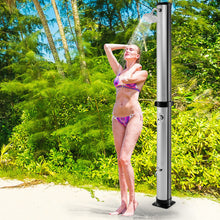 Load image into Gallery viewer, Gymax 7.2 ft 10 Gallon 2-Section Outdoor Solar-Heated Shower w/ Free-Rotating Shower Head