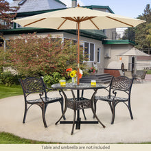 Load image into Gallery viewer, Gymax Set of 4 Outdoor Dining Chairs Cast Aluminum Patio Bistro Chairs Armchairs