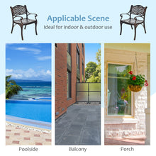 Load image into Gallery viewer, Gymax Set of 4 Outdoor Dining Chairs Cast Aluminum Patio Bistro Chairs Armchairs