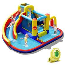 Load image into Gallery viewer, Gymax 7-in-1 Inflatable Water Slide Water Park Kids Bounce Castle With 735W Air Blower