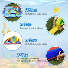 Load image into Gallery viewer, Gymax 7-in-1 Inflatable Water Slide Water Park Kids Bounce Castle With 735W Air Blower