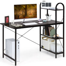 Load image into Gallery viewer, Gymax Reversible Computer Desk Study Workstation Home Office 4-tier Bookshelf