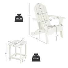Load image into Gallery viewer, Gymax 3PCS Patio Adirondack Chair & Side Table Set Weather Resistant w/ Cup Holder