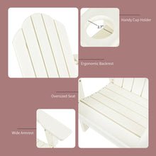 Load image into Gallery viewer, Gymax 3PCS Patio Adirondack Chair & Side Table Set Weather Resistant w/ Cup Holder