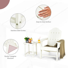 Load image into Gallery viewer, Gymax 3PCS Patio Adirondack Chair & Side Table Set Weather Resistant w/ Cup Holder
