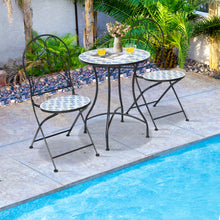 Load image into Gallery viewer, Gymax Set of 2 Folding Patio Bistro Chairs Mosaic Chairs Outdoor Dining Chairs