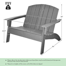 Load image into Gallery viewer, Gymax Outdoor Adirondack Chair Patio HDPE Adirondack Loveseat Bench Weather Resistant