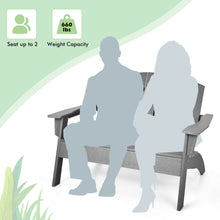 Load image into Gallery viewer, Gymax Set of 2 Adirondack Chair Patio HDPE Adirondack Loveseat Bench Weather Resistant