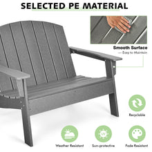Load image into Gallery viewer, Gymax Set of 2 Adirondack Chair Patio HDPE Adirondack Loveseat Bench Weather Resistant