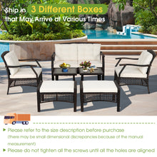 Load image into Gallery viewer, Gymax 7PCS Rattan Patio Conversation Sofa Furniture Set w/ Cushions & Waterproof Cover