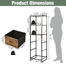 Load image into Gallery viewer, Gymax 2PCS Industrial 3-tier Bookshelf 3 Drawers Dresser for Study Bedroom Living Room