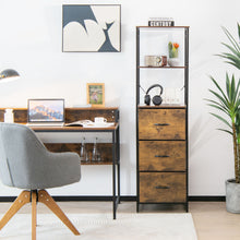 Load image into Gallery viewer, Gymax 2PCS Industrial 3-tier Bookshelf 3 Drawers Dresser for Study Bedroom Living Room
