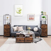 Load image into Gallery viewer, Gymax 2PCS Industrial 3-tier Bookshelf 3 Drawers Dresser for Study Bedroom Living Room