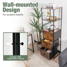 Load image into Gallery viewer, Gymax 2PCS Industrial 3-tier Bookshelf 3 Drawers Dresser for Study Bedroom Living Room