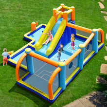 Load image into Gallery viewer, Gymax Inflatable Water Slide 7-in-1 Giant Kids Wet Dry Bounce House w/ 735W Blower