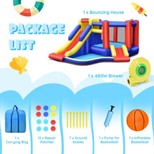 Load image into Gallery viewer, Gymax Inflatable Water Slide Bounce House Bouncing Castle w/ 480W Blower
