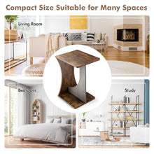 Load image into Gallery viewer, Gymax Side Table 2 Tier Sofa Couch Table Compact C-shape End Table Snack Coffee Table