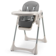 Load image into Gallery viewer, Gymax Baby High Chair Folding Baby Dining Chair w/ Adjustable Height & Footrest Gray