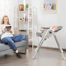 Load image into Gallery viewer, Gymax Baby High Chair Folding Baby Dining Chair w/ Adjustable Height & Footrest Gray