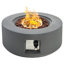 Load image into Gallery viewer, Gymax 27.5'' Outdoor Propane Gas Fire Pit Round Heater 40,000 BTUs w/Lava Rocks Cover
