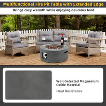 Load image into Gallery viewer, Gymax 27.5'' Outdoor Propane Gas Fire Pit Round Heater 40,000 BTUs w/Lava Rocks Cover