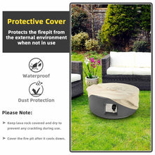 Load image into Gallery viewer, Gymax 27.5'' Outdoor Propane Gas Fire Pit Round Heater 40,000 BTUs w/Lava Rocks Cover