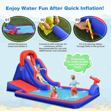 Load image into Gallery viewer, Gymax Inflatable Water Slide Park w/ Climb Slide Pool & 2 Swim Rings Blower Excluded