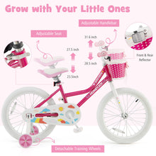 Load image into Gallery viewer, Gymax Kids Bicycle 18'' Toddler & Kids Bike w/Training Wheels for 6-8 Year Old Kids