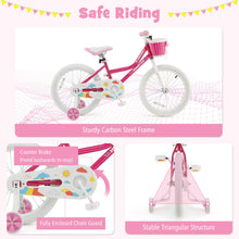 Load image into Gallery viewer, Gymax Kids Bicycle 18'' Toddler & Kids Bike w/Training Wheels for 6-8 Year Old Kids