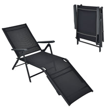 Load image into Gallery viewer, Gymax Outdoor Adjustable Chaise Lounge Chair Patio Beach Folding Recliner Lounge