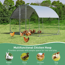 Load image into Gallery viewer, Gymax Large Metal Chicken Coop Outdoor Galvanized Dome Cage w/ Cover 9 ft x 6.2 ft