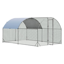 Load image into Gallery viewer, Gymax Large Metal Chicken Coop Outdoor Galvanized Dome Cage w/ Cover 9 ft x 12.5 ft