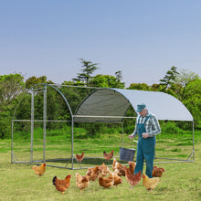 Load image into Gallery viewer, Gymax Large Metal Chicken Coop Outdoor Galvanized Dome Cage w/ Cover 9 ft x 12.5 ft