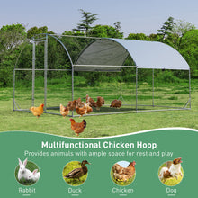 Load image into Gallery viewer, Gymax Large Metal Chicken Coop Outdoor Galvanized Dome Cage w/ Cover 9 ft x 12.5 ft