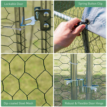 Load image into Gallery viewer, Gymax Large Metal Chicken Coop Outdoor Galvanized Dome Cage w/ Cover 9 ft x 19 ft