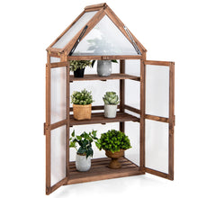 Load image into Gallery viewer, Gymax Wooden Cold Frame Greenhouse Raised Planter Protection for Vegetable and Flower