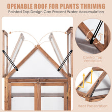 Load image into Gallery viewer, Gymax Wooden Cold Frame Greenhouse Raised Planter Protection for Vegetable and Flower