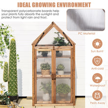 Load image into Gallery viewer, Gymax Wooden Cold Frame Greenhouse Raised Planter Protection for Vegetable and Flower