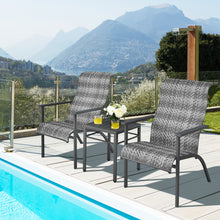 Load image into Gallery viewer, Gymax 3PCS Rattan Bistro Chair Set Patio Furniture Set W/Table