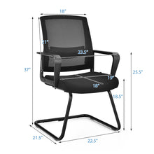 Load image into Gallery viewer, Gymax Set of 6 Conference Chairs Mesh Reception Office Guest Chairs w/Lumbar Support