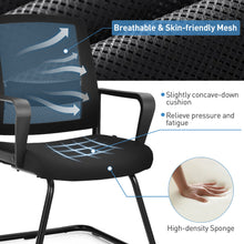 Load image into Gallery viewer, Gymax Set of 6 Conference Chairs Mesh Reception Office Guest Chairs w/Lumbar Support